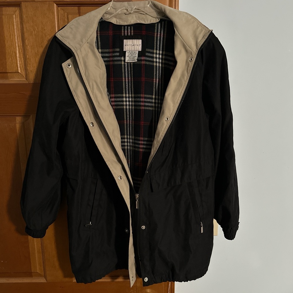 Vintage black and cream heavy jacket